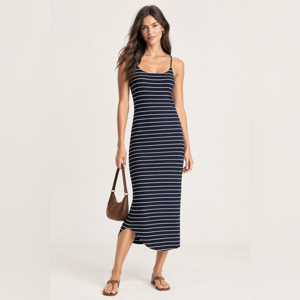 NWT Z SUPPLY Daytime Stripe Dress in Navy